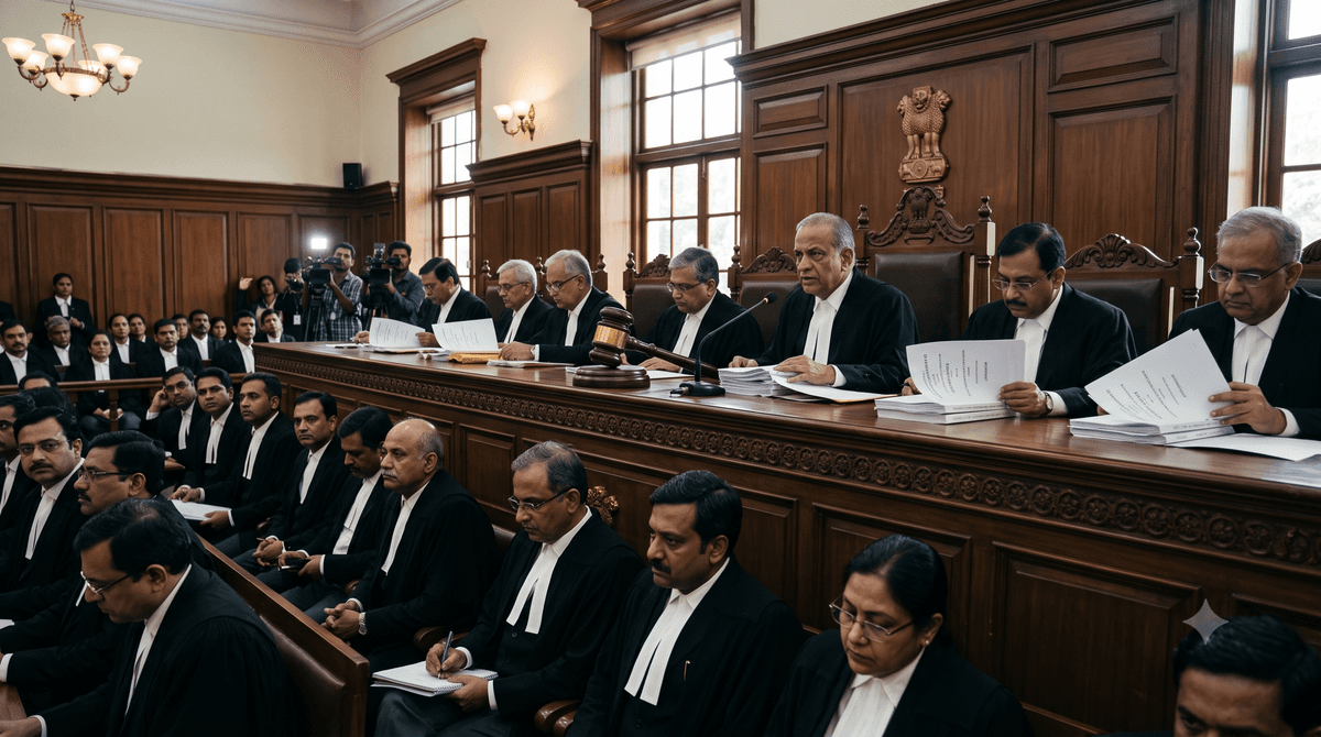 Illustration: Courtroom Verdict for Justice K.S. Puttaswamy (Retd.) & Anr. v. Union of India & Ors.